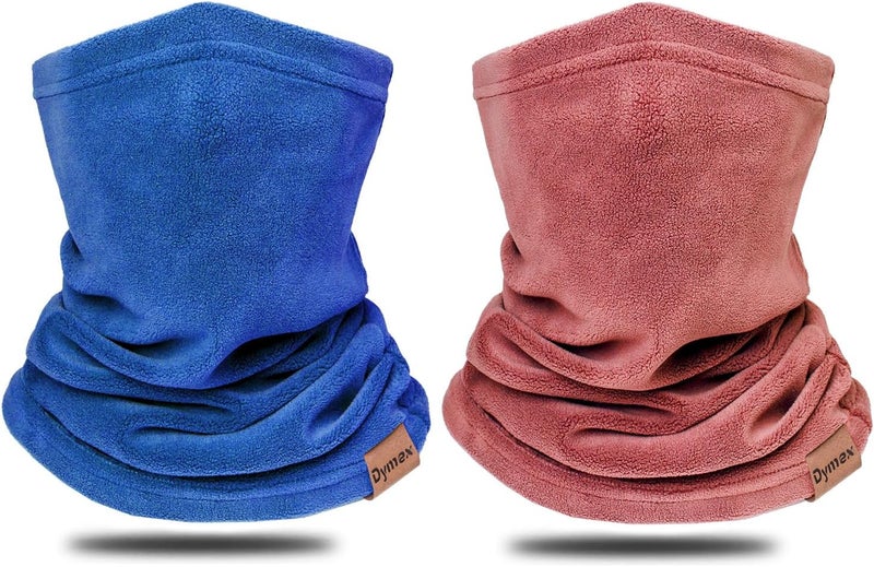 Dymex 2 PCS Kids Neck Warmer Gaiter Winter Fleece Neck Cover Balaclava Windproof Face Cover Mask for Ski Motorcycle - Image 1