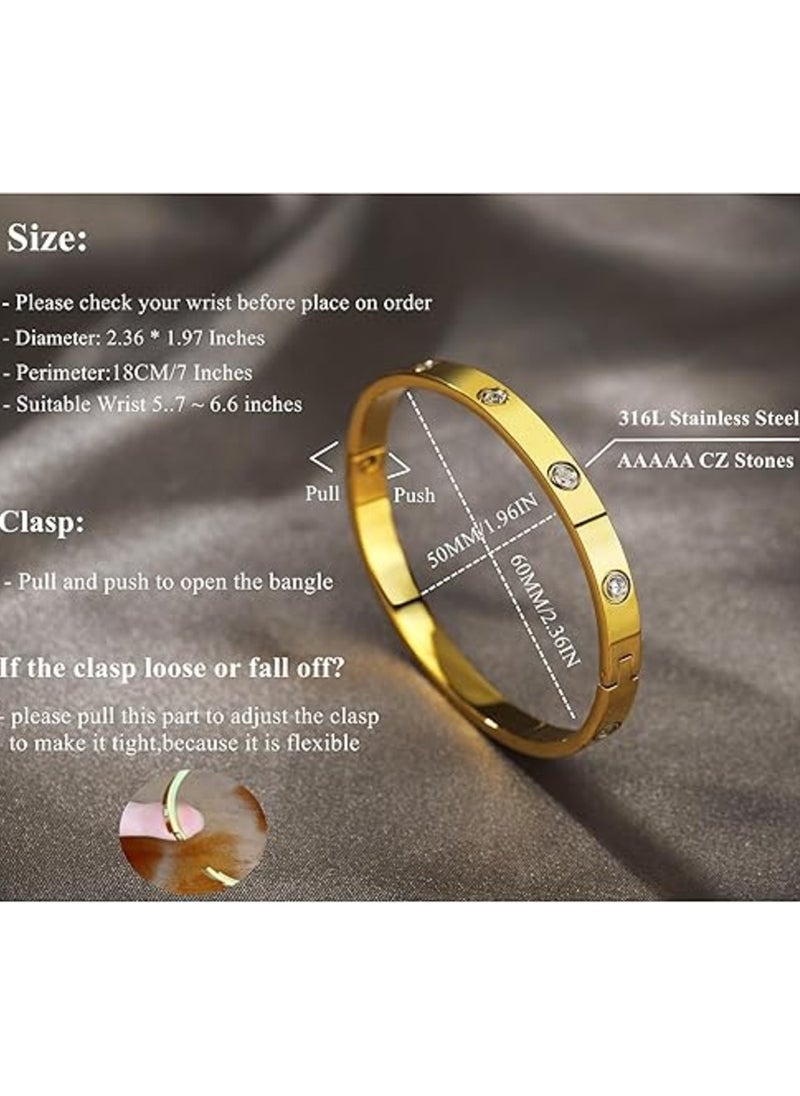 Generic 3 Pcs Elegant 18K Gold Plated Bracelet Set, Flexible Wide Wristband Love Bangle Bracelet Set - Ideal Gift for Women  - Image 2