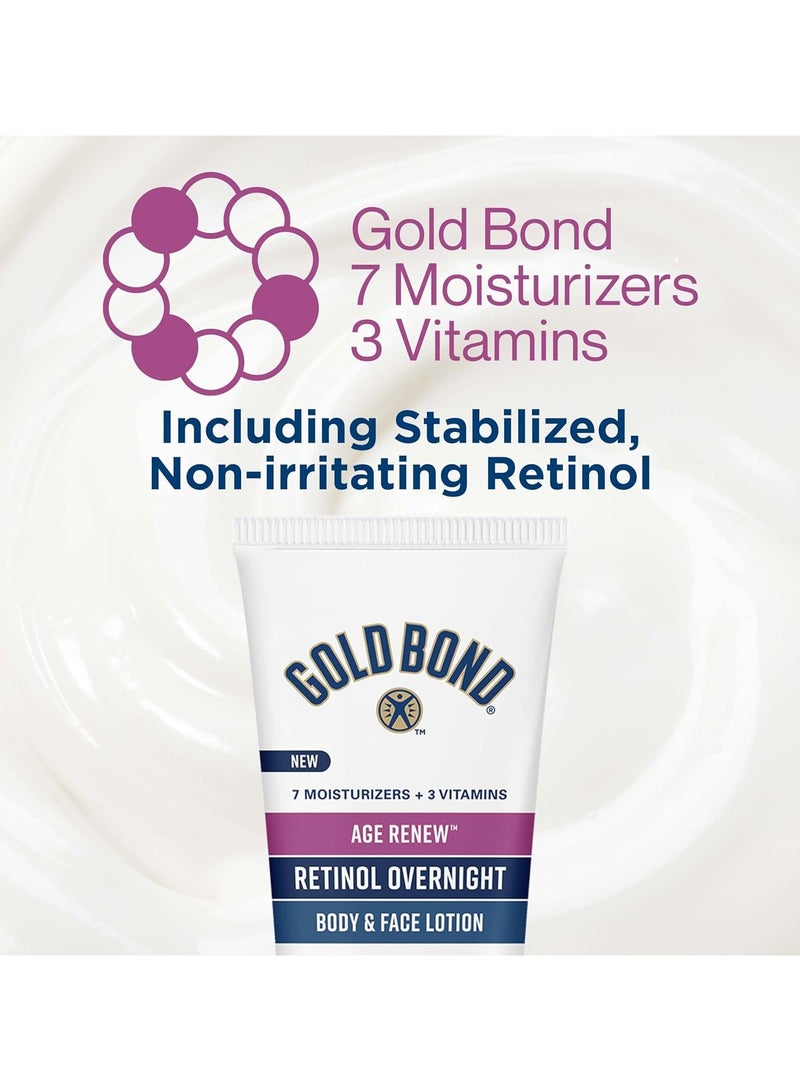 Gold Bond Age Renew Retinol Overnight Body & Face Lotion, With Retinol & Peptide Complex, for Daily Use, 7 oz - Image 2