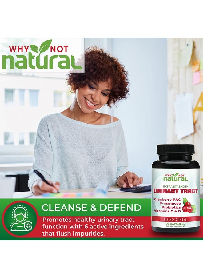 Why Not Natural - 5In1 Uti Pills With D Mannose Cranberry Pac Extract Probiotics And Vitamin C & D Urinary Health Formula For Women And Men Supports Bladder And Yeast Infection - Image 1