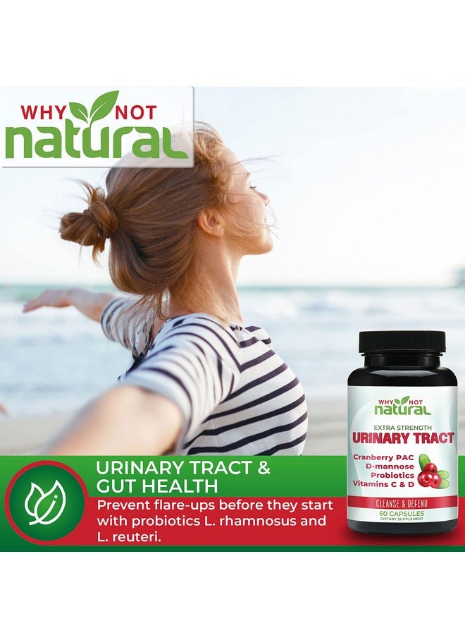 Why Not Natural - 5In1 Uti Pills With D Mannose Cranberry Pac Extract Probiotics And Vitamin C & D Urinary Health Formula For Women And Men Supports Bladder And Yeast Infection - Image 1