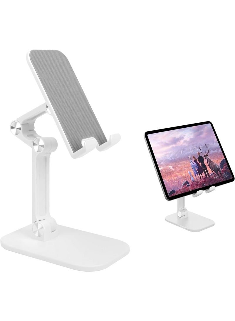 Phone Stand Adjustable Height and Angle Cell Phone Stand for Desk Foldable Holder Taller iPhone Stand Compatible 4.7-13in All Mobile Phone/iPad/Tablet - Image 1