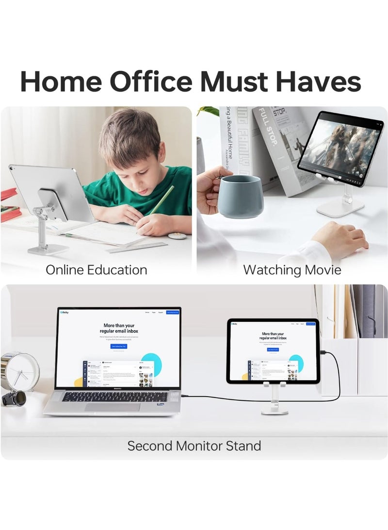 Phone Stand Adjustable Height and Angle Cell Phone Stand for Desk Foldable Holder Taller iPhone Stand Compatible 4.7-13in All Mobile Phone/iPad/Tablet - Image 3