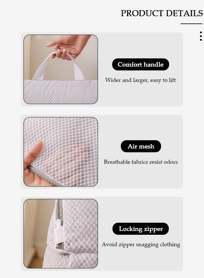 DUNISO 6PCS Mesh Laundry Bags, Thickened Washing Machine Bags for Delicates with Premium Zipper, Reusable Travel Storage Organizer Bag for Blouse, Bra, Hosiery, Stocking, Underwear - Image 2