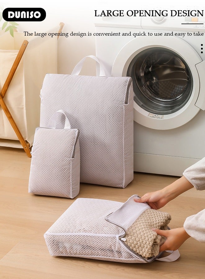 DUNISO 6PCS Mesh Laundry Bags, Thickened Washing Machine Bags for Delicates with Premium Zipper, Reusable Travel Storage Organizer Bag for Blouse, Bra, Hosiery, Stocking, Underwear  - Image 2