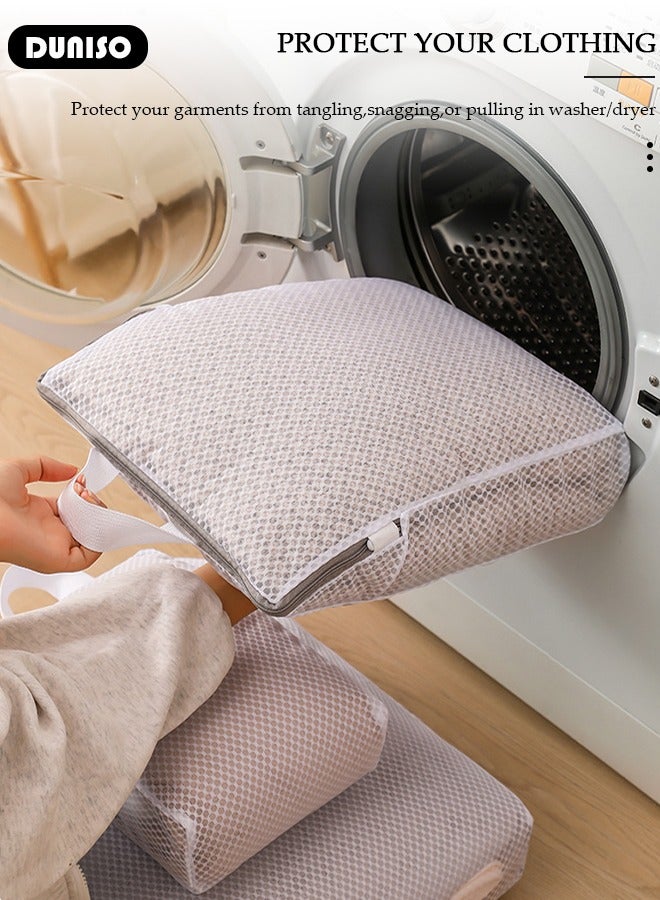 DUNISO 6PCS Mesh Laundry Bags, Thickened Washing Machine Bags for Delicates with Premium Zipper, Reusable Travel Storage Organizer Bag for Blouse, Bra, Hosiery, Stocking, Underwear  - Image 3