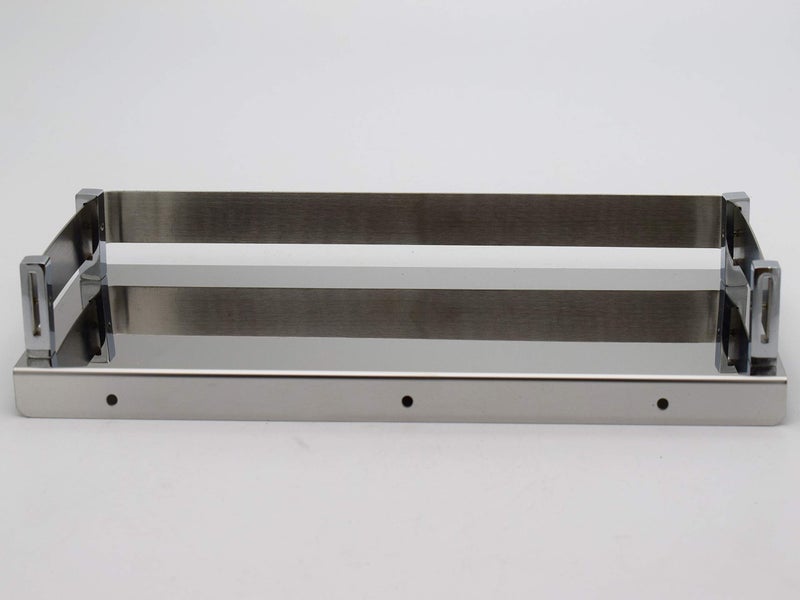 RAB Shelf Glossy Square Multi Purpose Stainless Steel Wall Mount/Wall Holder/Mounted Rack (SELF New GLOSY SQR SS 1" Patti, 5X12) - Image 2