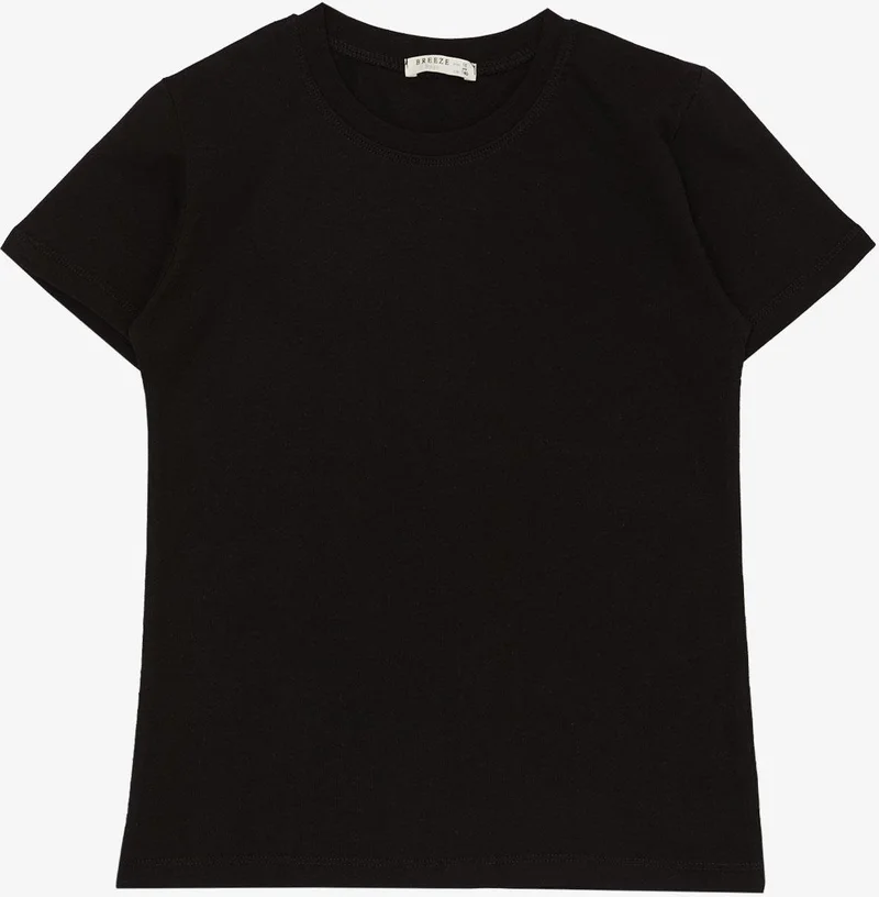Breeze Boy's T-Shirt Basic 4-8 Years, Black