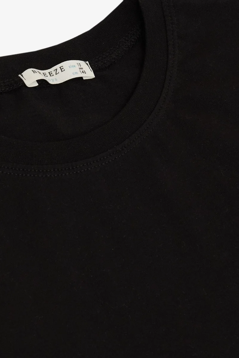Breeze Boy's T-Shirt Basic 4-8 Years, Black