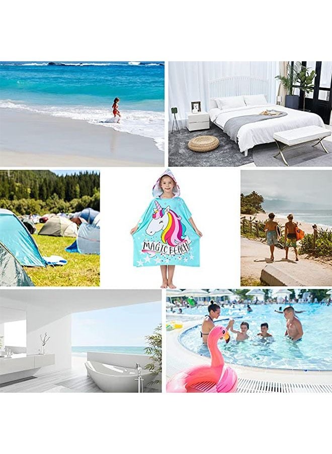 Gonice Kids Hooded Cape Bath Towel Microfiber Towel for Bathing Swimming  - Image 4