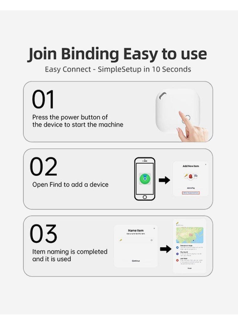 RAVOZ World Tag Anti-Lost Device | Real Time Tracking | Geofence Alert | Compact Size |  Replaceable Coin Li Battery | Works with Apple Find My - Image 2