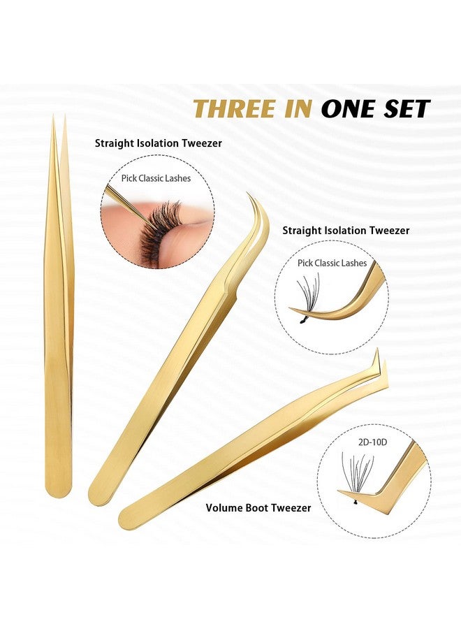 Etercycle High Precision Lash Tweezers Set - Includes 5 Stainless Steel Eyelash Tweezers For Classic Individual And Volume Lash Extensions. Complete With Storage Box - Image 4