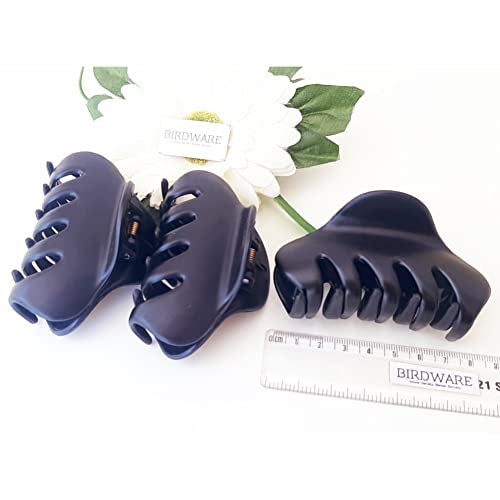 BIRDWARE big size Hair Clips For Women Multi Color Imported Acrylic Material Stone Butterfly | Hair Clutchers (Pack of 3) (Black) - Image 3