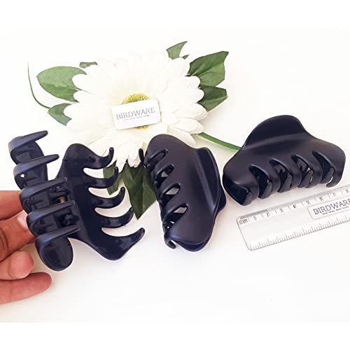 BIRDWARE big size Hair Clips For Women Multi Color Imported Acrylic Material Stone Butterfly | Hair Clutchers (Pack of 3) (Black) - Image 5