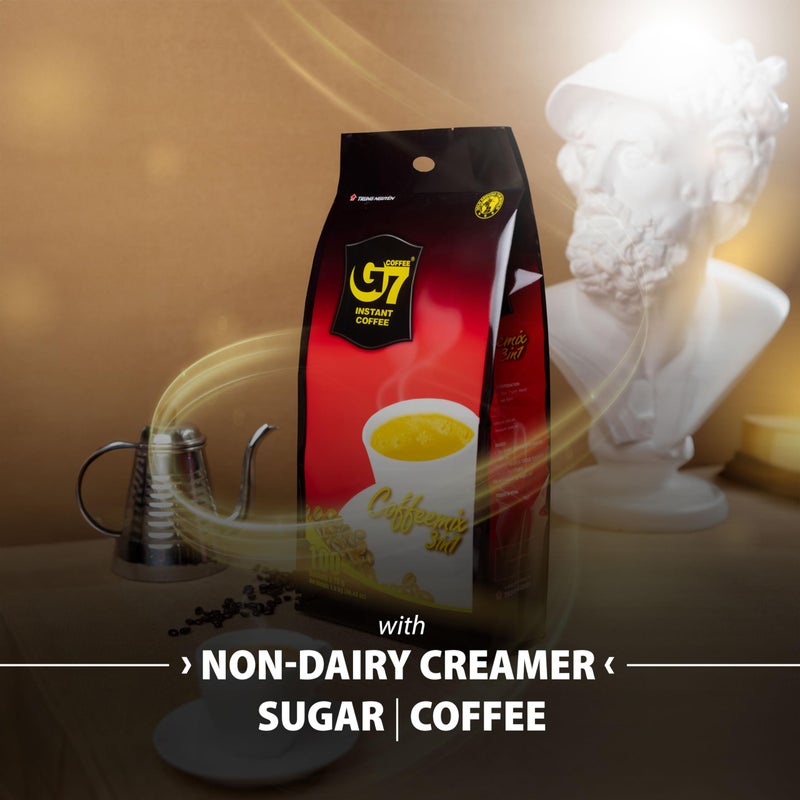 Trung Nguyen G7 Instant Coffee - 3-in-1 with NANO+ Technology, Roasted Ground Blend, Non-dairy Creamer & Sugar (100 Sticks) - Image 5