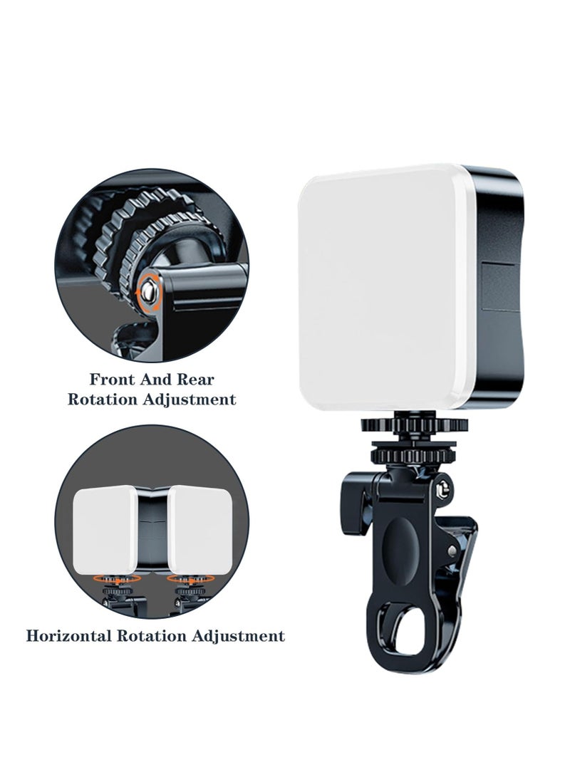 مصباح سيلفي مستطيل مع حامل ثلاثي القوائم، حامل ثلاثي القوائم للهاتف المحمول بإضاءة LED لأجهزة iPhone وAndroid والكمبيوتر المحمول والكمبيوتر اللوحي وإضاءة مؤتمرات الفيديو ومكياج YouTube وبث مباشر TIK - Image 5