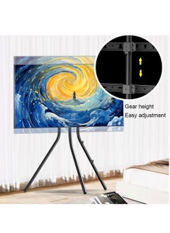HILLPORT Easel TV Stand with Steel Tripod Base for 42-86 inch Screens, Portable Height Adjustable TV Mount Stand for Bedroom, Living Room, Studio-Black  - Image 5