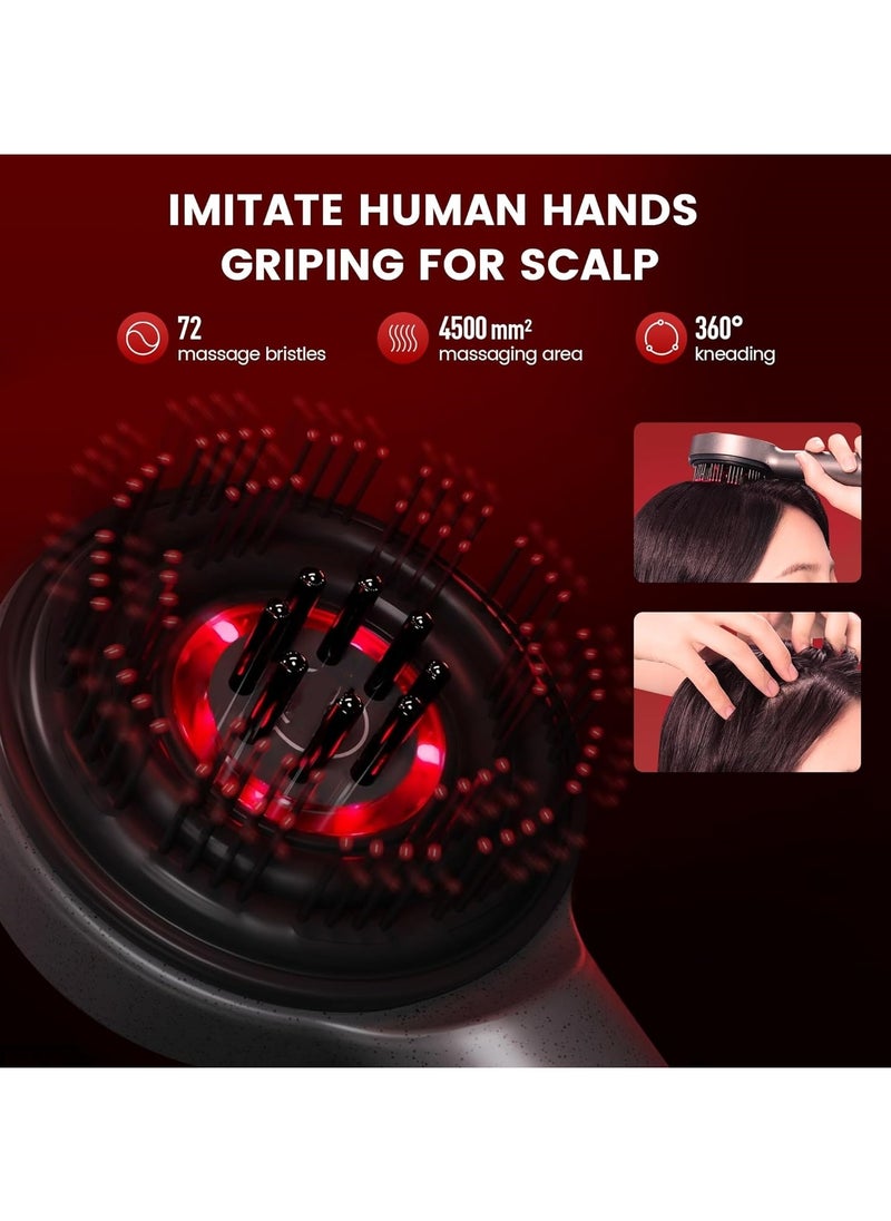 XICEN Multifunctional Hair Massager, Portable Smart Scalp Massager，Electric Massage Comb With IPX7 Waterproof  - Image 3
