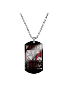 One Piece Luffy 3 Billion Bounty Dog Tag Necklace Pottocas D. Ace