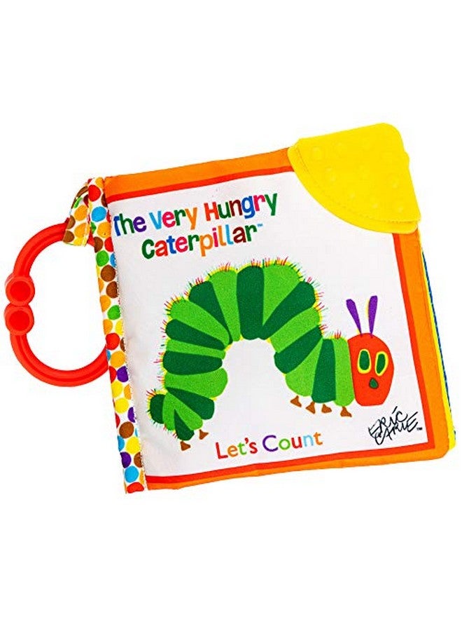 Kids Preferred Let'S Count Soft Book World Of Eric Carle The Very Hungry Caterpillar Baby On The Go Clip Teething Crinkle Soft Sensory Book For Babies 5.25X5.25 Inch - Image 1