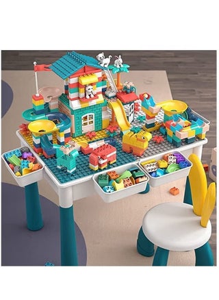 Kids Multi-Functional Educational Study Block Table and Multi Activity Building Storage Organizer with Chair - pzsku/ZF1580E2D69B9F5895677Z/45/_/1710903233/191e0e9f-3639-4775-8e01-4c806566d1f2