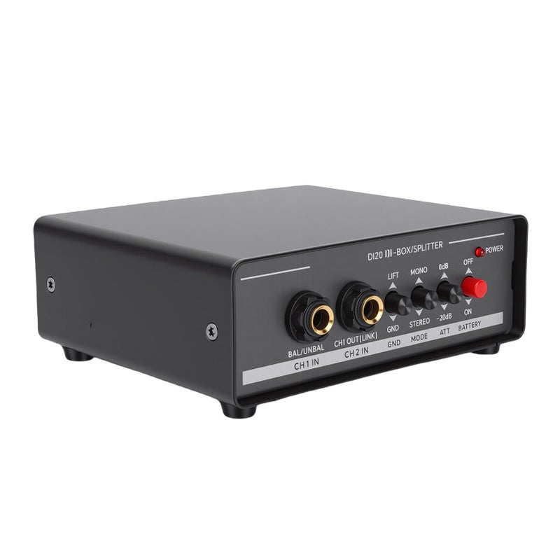 Professional Active DI Box Signal Splitter Ground Isolation Dual XLR Outputs Recording Studio - Image 2