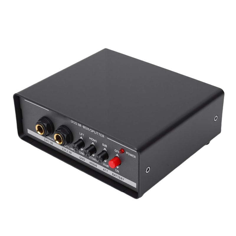 Professional Active DI Box Signal Splitter Ground Isolation Dual XLR Outputs Recording Studio - Image 5