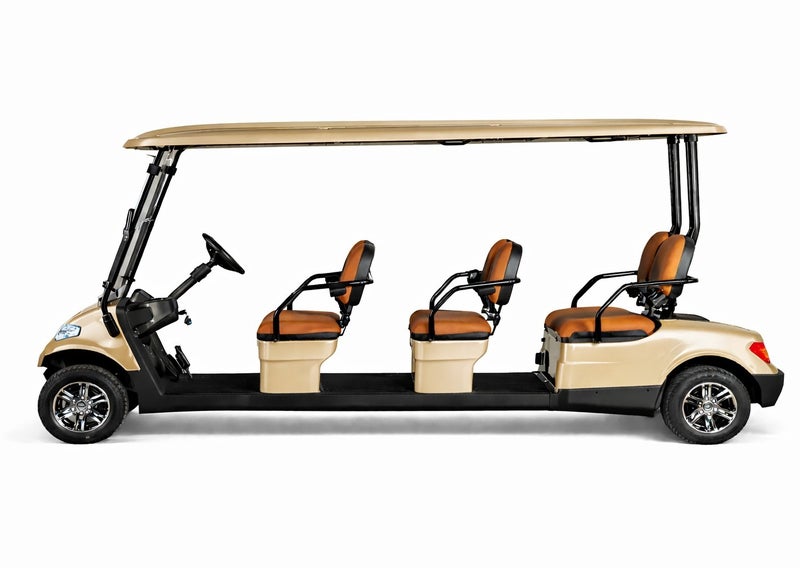 EPIC 6L Non-Lifted Electric Golf Cart with Lithium Battery 105Ah & Standard Tires | 6-Seater LSEV (Golden) - Image 3