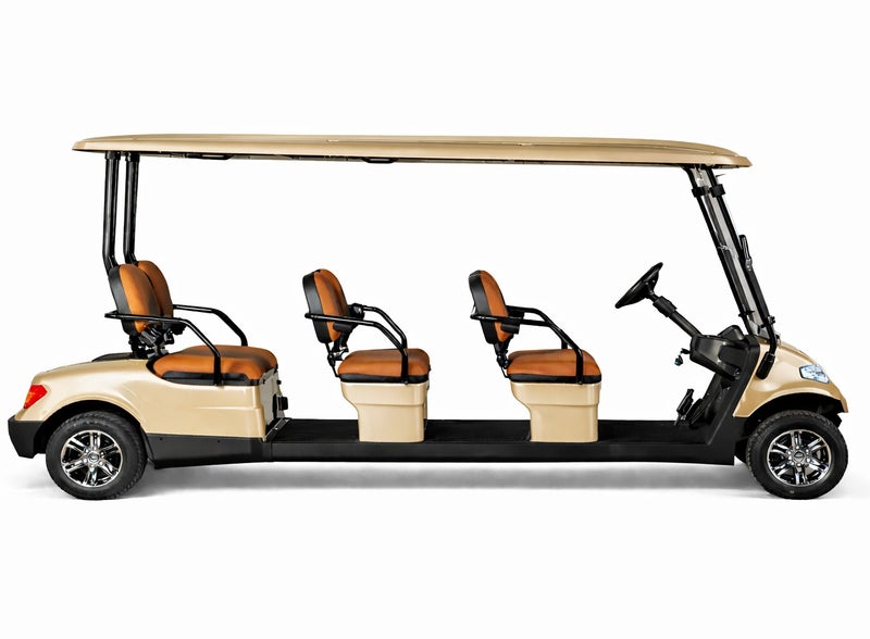 EPIC 6L Non-Lifted Electric Golf Cart with Lithium Battery 105Ah & Standard Tires | 6-Seater LSEV (Golden) - Image 1