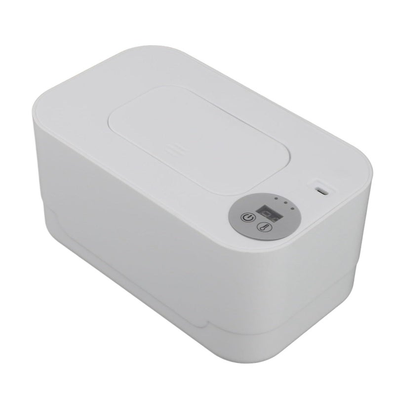 Portable Wipes Warmer With Temperature Control Night Light USB Rechargeable White - Image 3