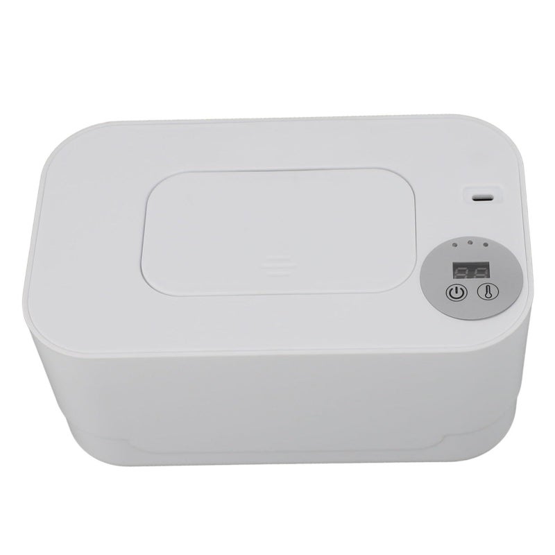 Portable Wipes Warmer With Temperature Control Night Light USB Rechargeable White - Image 5