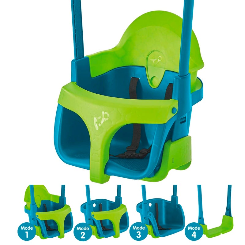 Chicago TP Toys Baby Swing - Comfy Toddler Swing Seat, Kids Outdoor Toys, Quadpod Adjustable 4-in-1 Swings Chair, Secure, Safe Quick Click Locking System, Durable, Easy Installation, Ages 6 Months - 8 Years - Image 1