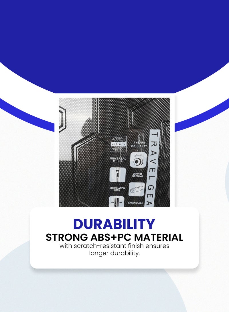 ستارجولد طقم حقائب سفر بعجلات من 3 قطع TPC عجلات جانبية صلبة مع قفل TSA - Image 5
