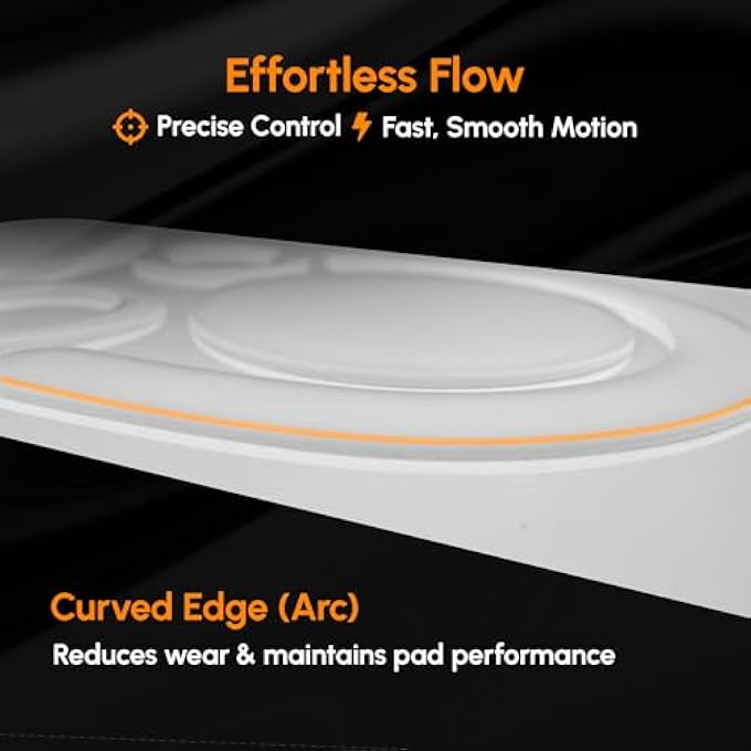 ESPTIGER ICE V2 GAMING MOUSE SKATES FOR LOGITECH G-PRO X SUPERLIGHT 2 - SMOOTH PTFE REPLACEMENT FEET, 2.5D CURVED EDGES, 3M ADHESIVE, WHITE - Image 3