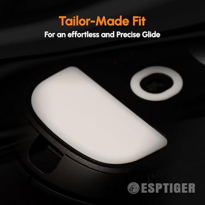 ESPTIGER ICE V2 GAMING MOUSE SKATES FOR LOGITECH G-PRO X SUPERLIGHT 2 - SMOOTH PTFE REPLACEMENT FEET, 2.5D CURVED EDGES, 3M ADHESIVE, WHITE - Image 2