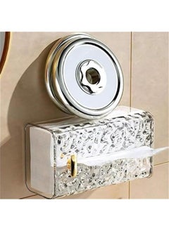 HOOKOR Dust free Wall Mounted Transparent Tissue Box Holder with Cover,Drill Free, Self Adhesive, Best for Bedroom, Vanity,Kitchen, Living room,Office,Home(2 Pcs)  - Image 4