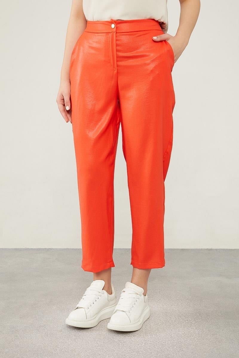 Levidor Orange Waist Drawstring Trousers Sports Suit - Image 4