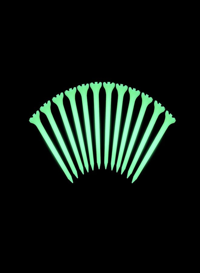 KINGTOP Glow-in-The-Dark Golf Tees 7-Prong, 12 Count 2-3/4 inch Fluorescent Green Light Up Golf Tee, Long-Lasting Illumination Perfect for Night Golf - Image 1