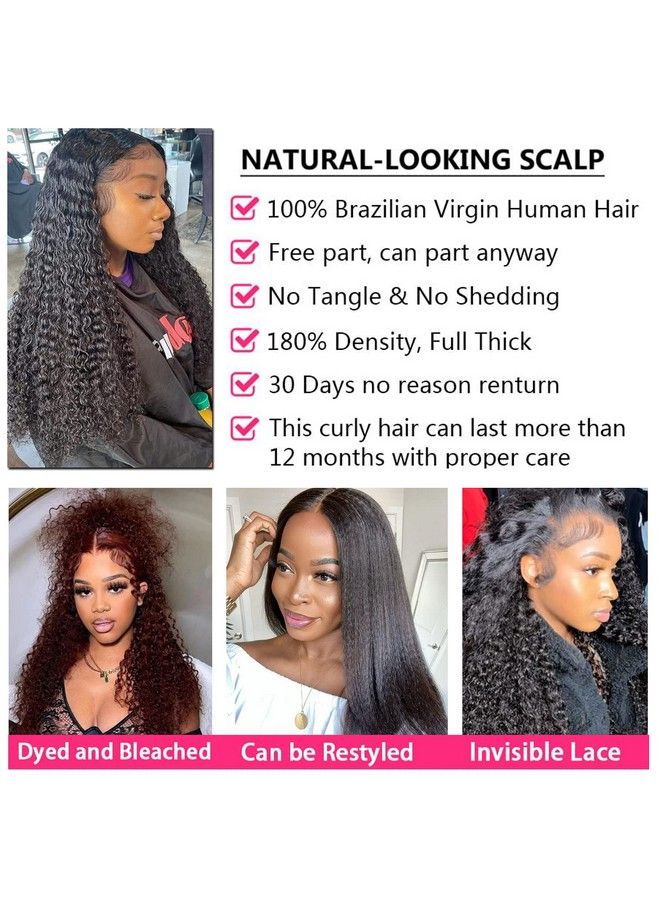 PRIMELACE Kinky Curly Lace Front Wig Human Hair Afro Kinky Curly Wig 20 Inch Hd Lace Front Wigs Human Hairprimelace Hd Transparent 180% Density 13X4 Lace Front Wigs Human Hair Kinky - Image 5