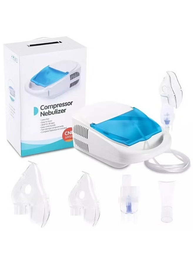 Portable Household Nebulizer Compressor Machine for Adults and Kids, Personal Steam Atomizer for Daily Home Use and Travel with Accessories