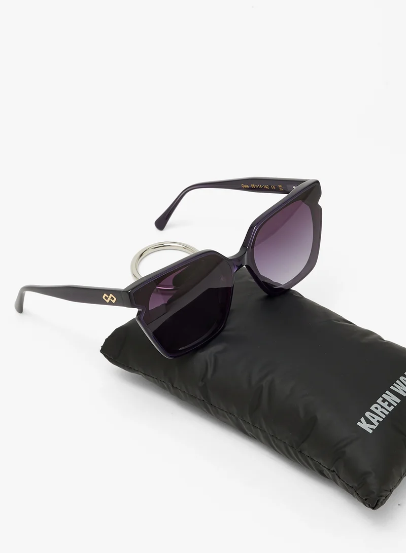 KAREN WAZEN Gaia Square Sunglasses