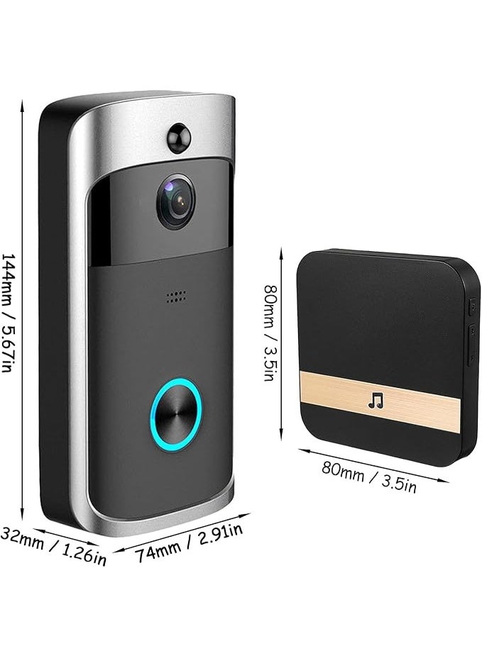 Wireless Smart Video Doorbell Set - Free Cloud Storage & Chime Included - WIFI Remote Security Camera with Voice Intercom - Image 5