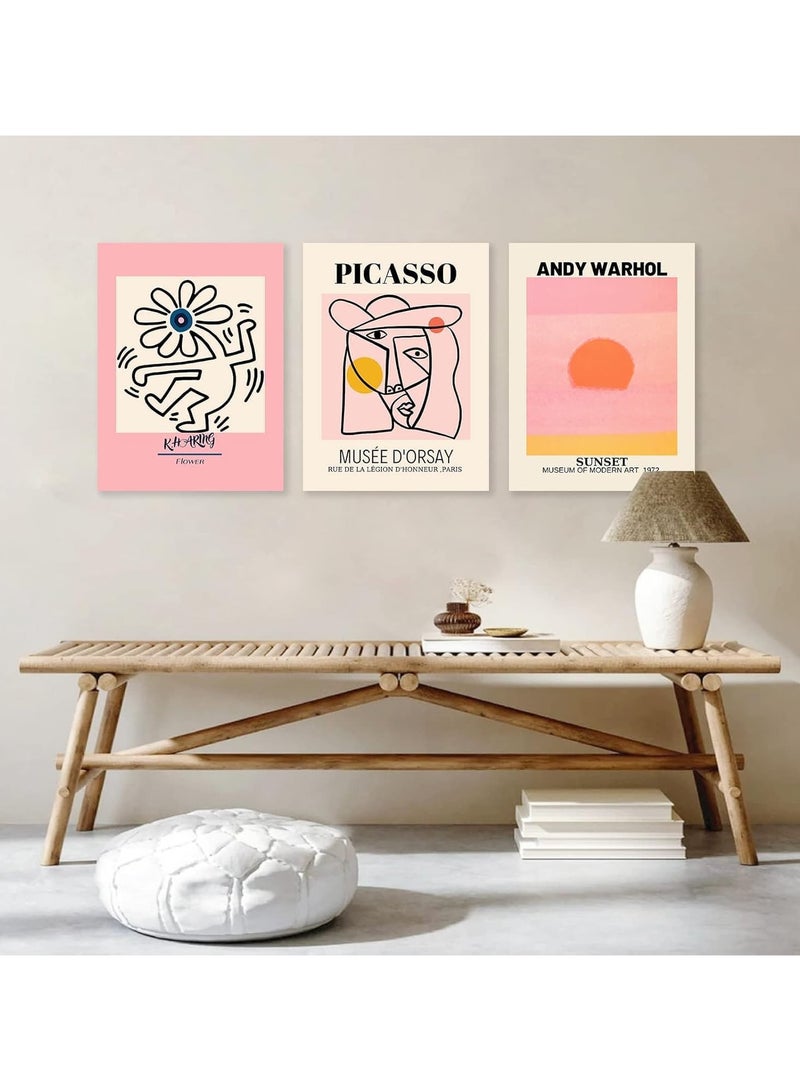 Today Idea Abstract Canvas Matisse Wall Art Set of 3 Framed Posters for Aesthetic Room Decor, Modern Abstract Prints for Bedroom, Bathroom, Living Room (Art Frame 2, 12x16inch x 3pcs) - Image 4