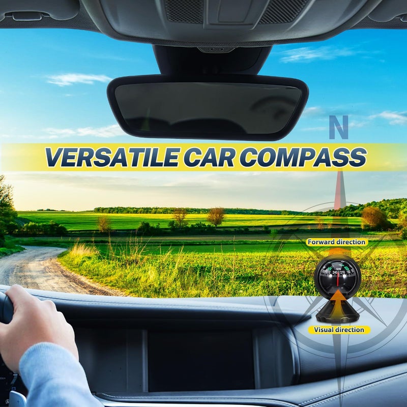 Universal Car Compass Ball Mount Dashboard High Precision Navigation for Motorhome Camping Vehicle - Image 4