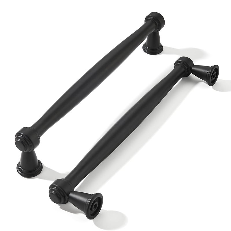 khtumeware 2 Pack 614 Inch160mm Black Modern Cabinet Pulls Black Kitchen Cabinet Hardware for Cupboard Drawer Handles Dresser Pulls - Image 2