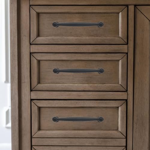 khtumeware 2 Pack 614 Inch160mm Black Modern Cabinet Pulls Black Kitchen Cabinet Hardware for Cupboard Drawer Handles Dresser Pulls - Image 3