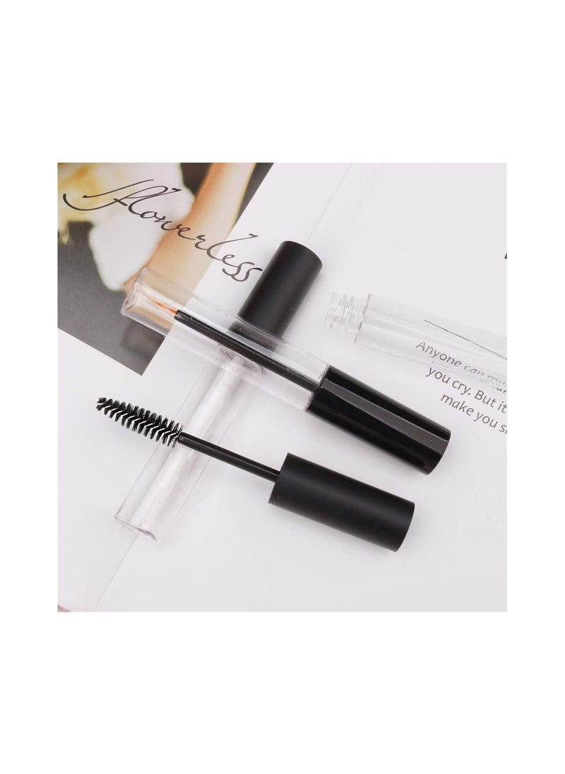 KHAJUL - 3-Piece Empty Mascara Eyeliner and Gloss Tubes Black Eyelash Cream Container Bottle with Funnels Transfer Pipettes for Lip Gloss Eyebrow Serum Eyelash Castor Oil - Image 1