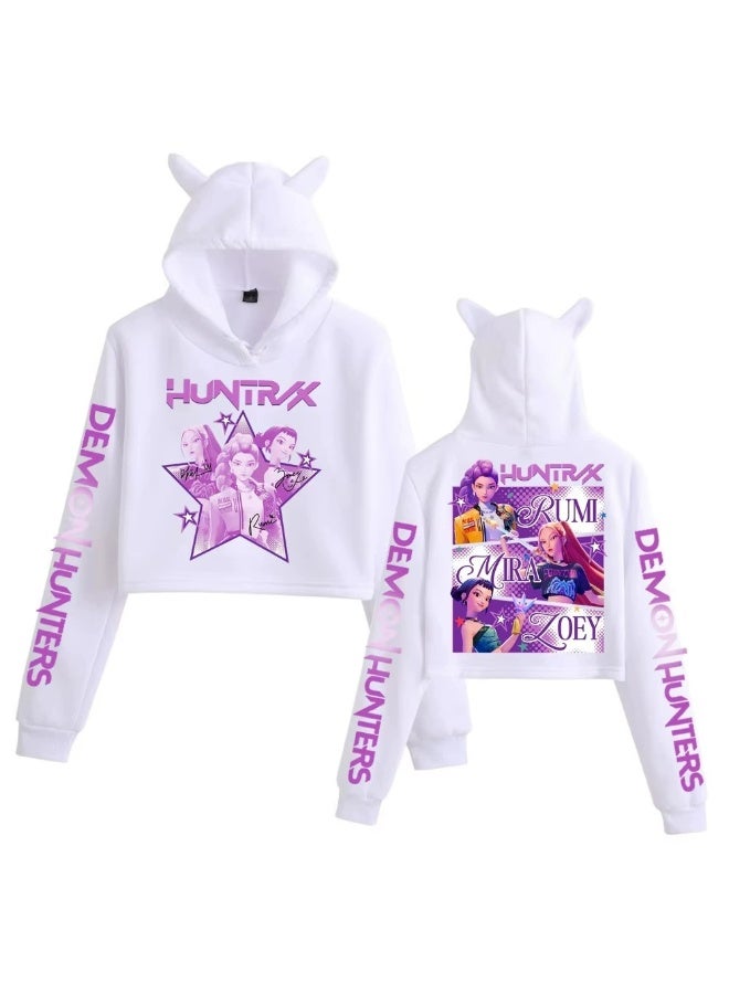 general K-POP: مجموعة الفتيات لصيد الشياطين هودي مطبوع مناسب للخروج اليومي أو التنسيق مما يجعل المعجبين غير قادرين على تركه. - Image 1