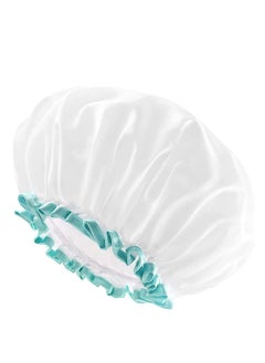 Reusable Double Layer Waterproof Shower Cap with Elastic Band, White and Blue, for Bathing and Hair Protection. - pzsku/ZF158D83696E7121ED827Z/45/_/1735282328/6786751c-5367-4009-a347-27761d55da71