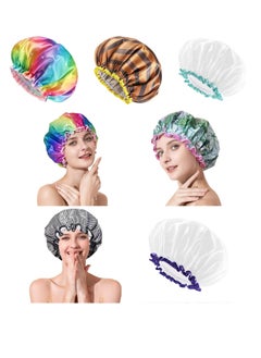 Reusable Double Layer Waterproof Shower Cap with Elastic Band, White and Blue, for Bathing and Hair Protection. - pzsku/ZF158D83696E7121ED827Z/45/_/1735282331/cd30a48b-2768-40ab-9e64-4f4b75ec6496